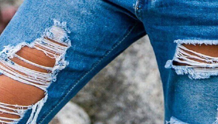 Jeans troués pour femmes